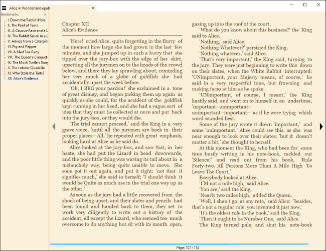EBook in Readatra in Sumatra PDF for Windows.