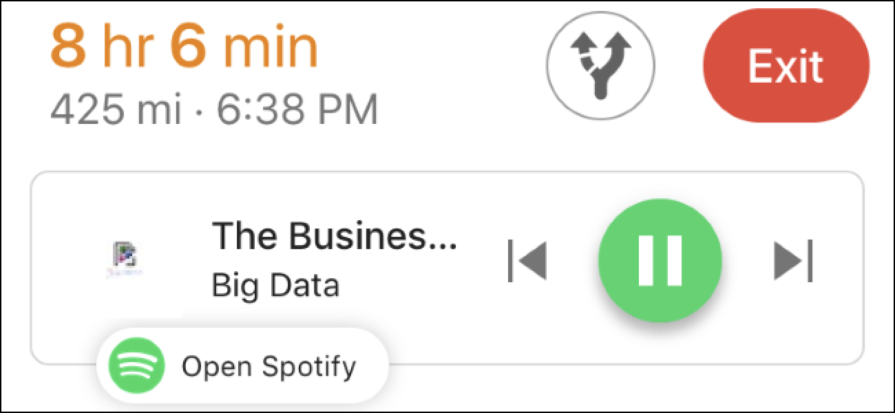 Nola erabili Google Maps musika kontrolak Spotify-era, Apple Musika edo Google Play Music
