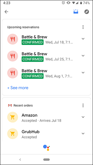 Google-k Google Now (Sorting) laguntzailea barruan itzuliko du 3