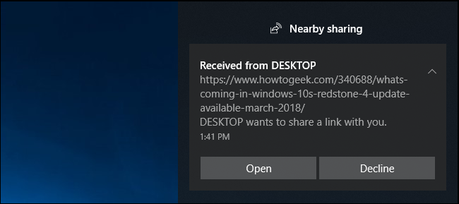 Nola erabili hurbileko partekatzea Windows 10 9