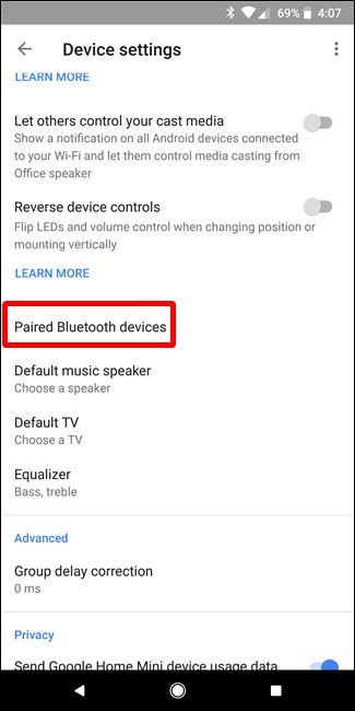 Nola lotu Bluetooth Bozgorailua Google Home-ekin 5