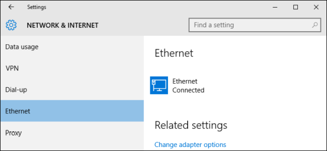Nola ezarri Ethernet konexioa neurtuta Windows 8  eta 10
