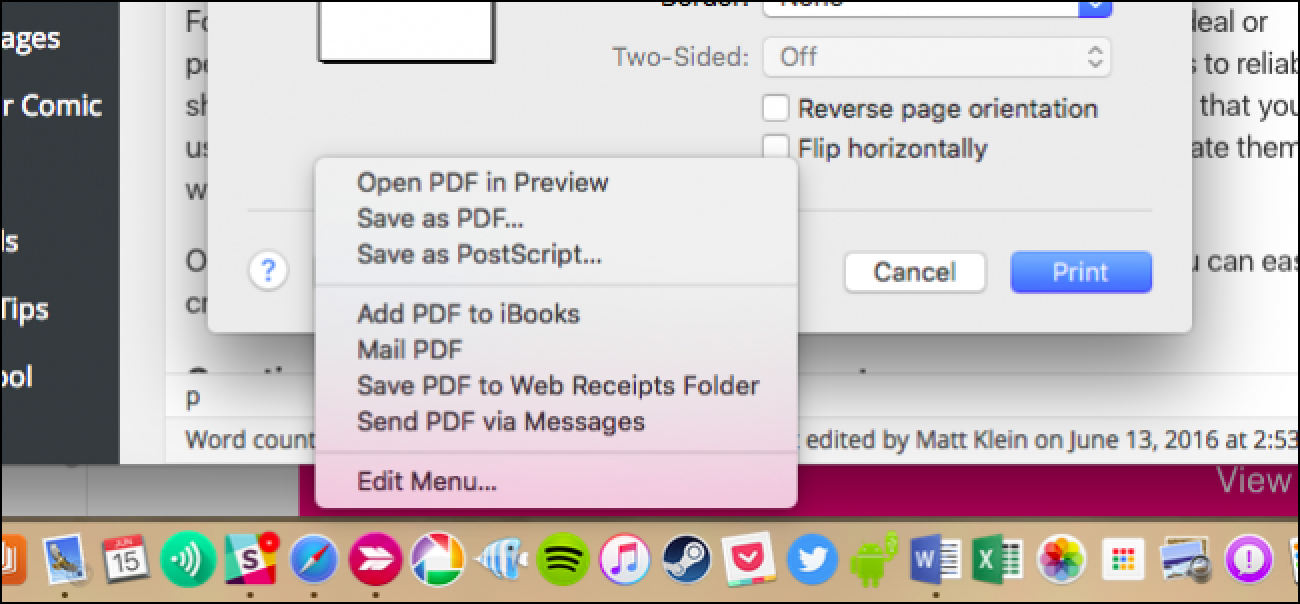 Nola sortu PDF fitxategia Mac batean
