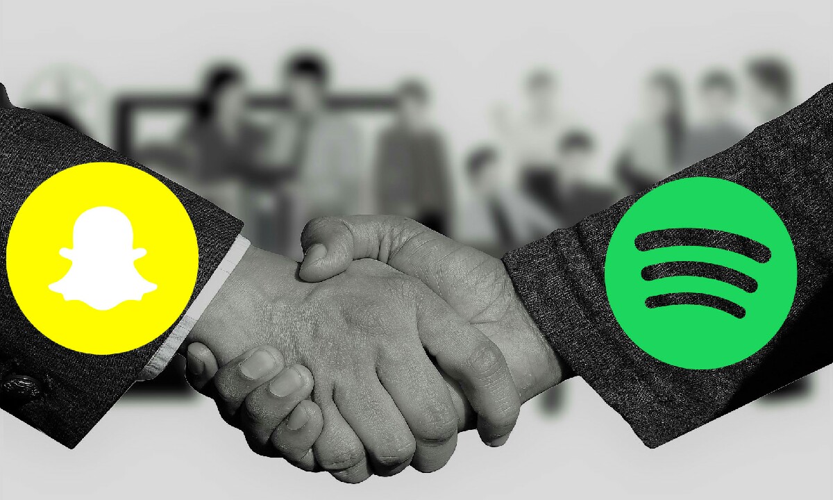Spotify musika Snapchat-en parteka daiteke
