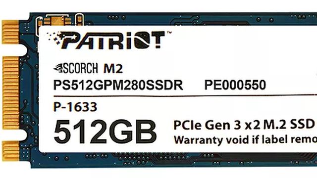 Patriot Scorch M2 512 GB - Kostu baxuko NVMe komunikabideen proba
