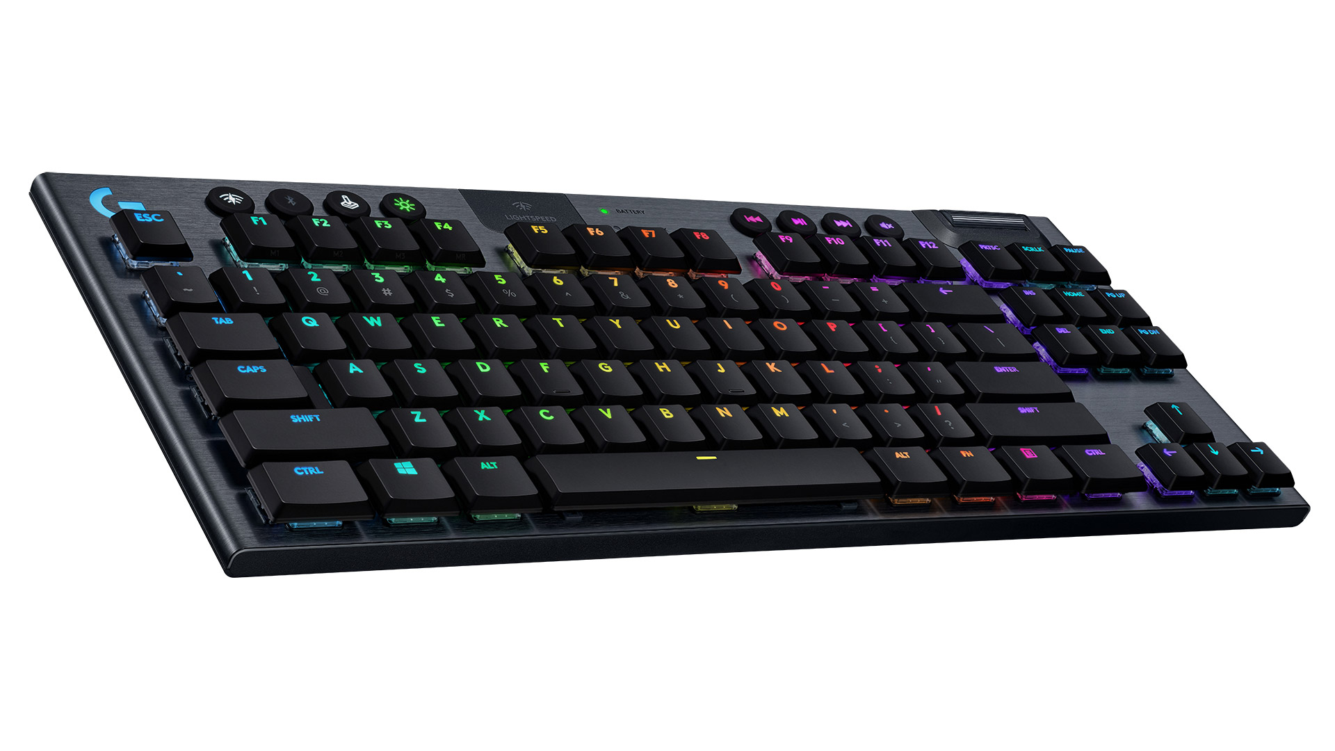 Logitech G915 TKL - hari gabeko teklatu mekanikoa Lightspeed konektagarritasunarekin eta RGB LED argiztapenarekin
