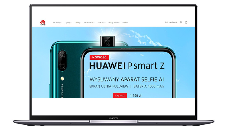 Huawei-k lineako denda ofizial bat ireki du Polonian
