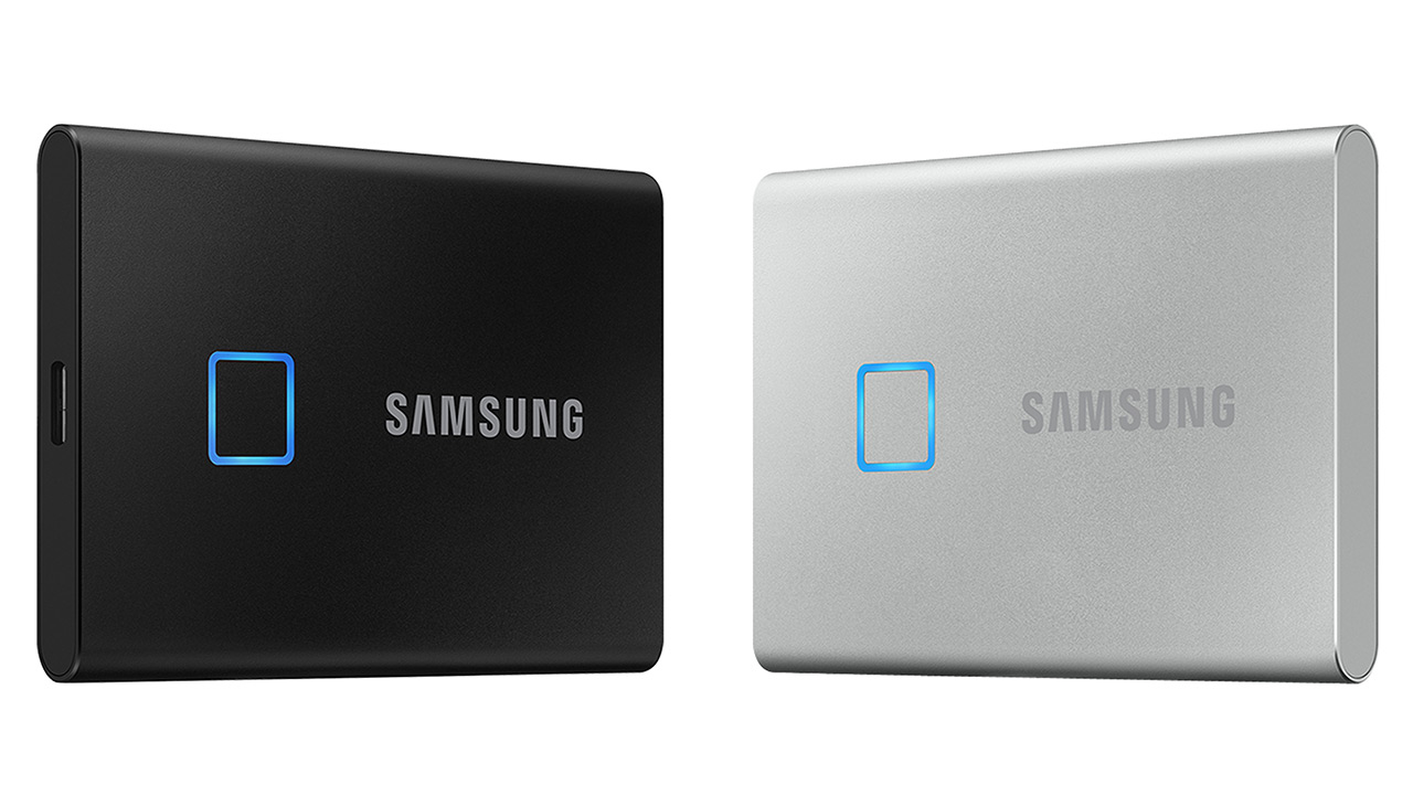 CES 2020: Samsung SSD T7 Touch Portable - SSD eramangarria hatz-markako irakurgailuarekin
