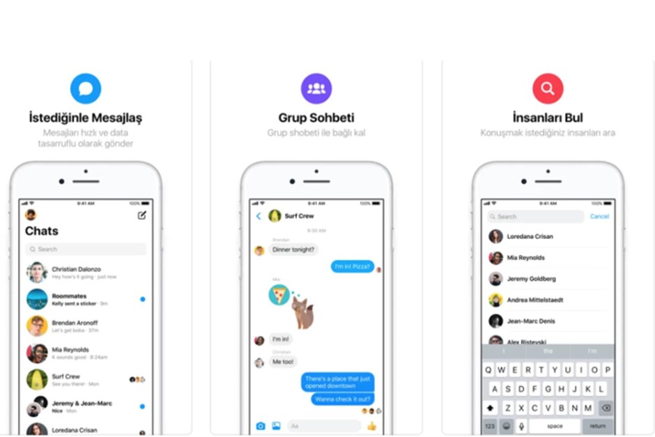 Facebook Messenger Lite iOS berariaz eskuragarri zegoen Turkiara!
