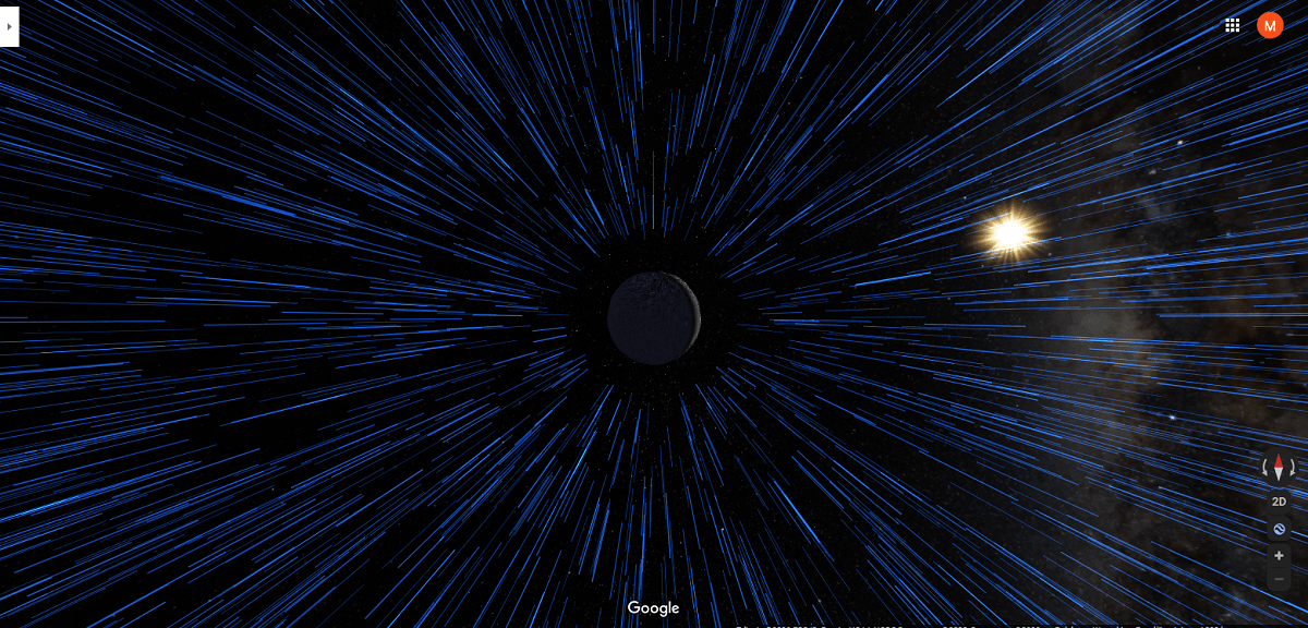  Google Maps orain Star Wars bidaiatzeko moduarekin.  Arakatu Skywalker bezalako espazioa
