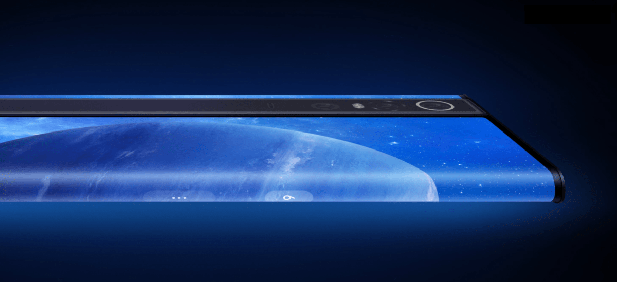  Hau da Xiaomi Mi Mix Alpha.  Pantaila handia aurrealdean, alboetan eta atzeko aldean dago

