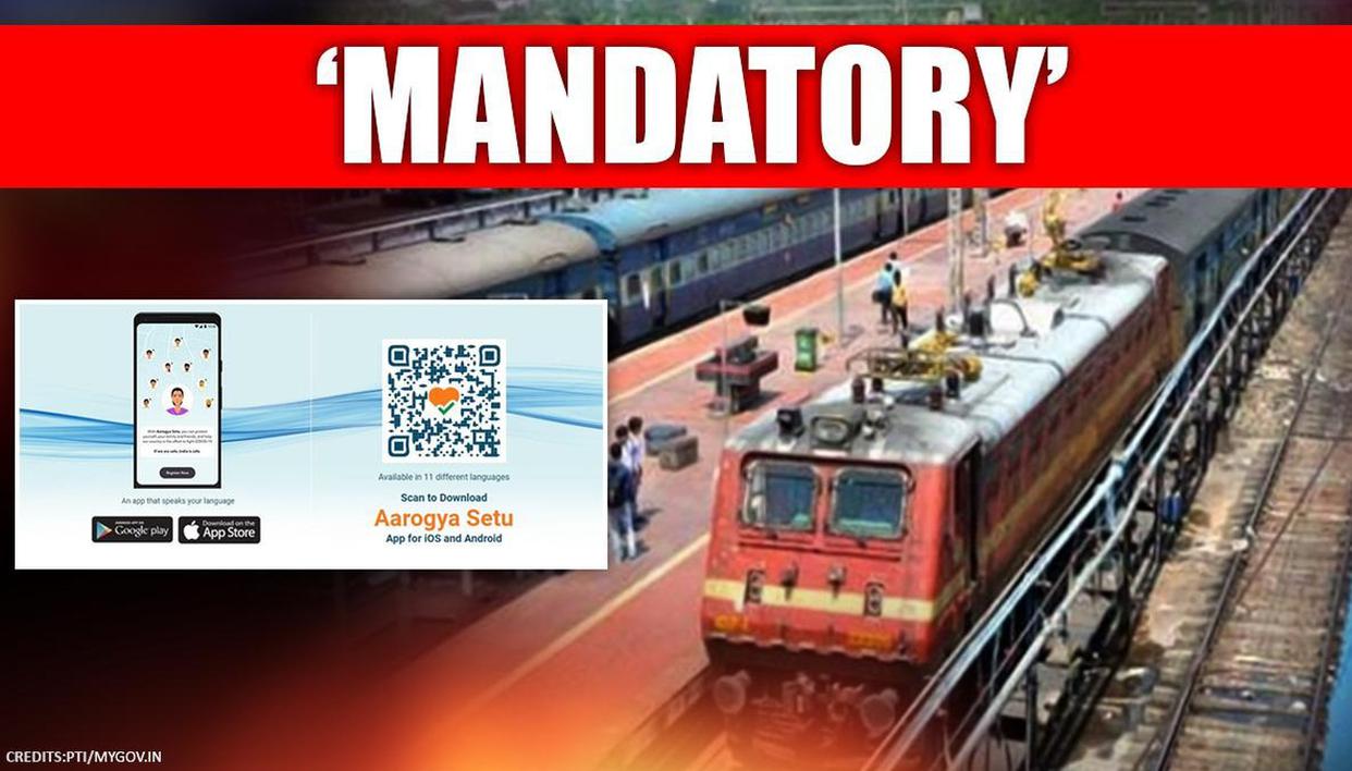 Indian Railways-ek Covid Aarogya Setu aplikazioaren aurkako aplikazioa instalatzea derrigorrezkoa da bidaiarientzat
