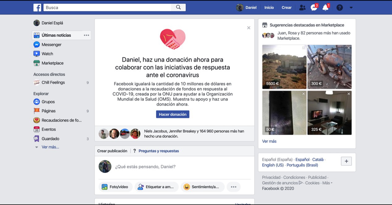 Kontuak kontu Facebook albiste faltsuak erori gabe koronavirusari buruz informatuta egoteko 1