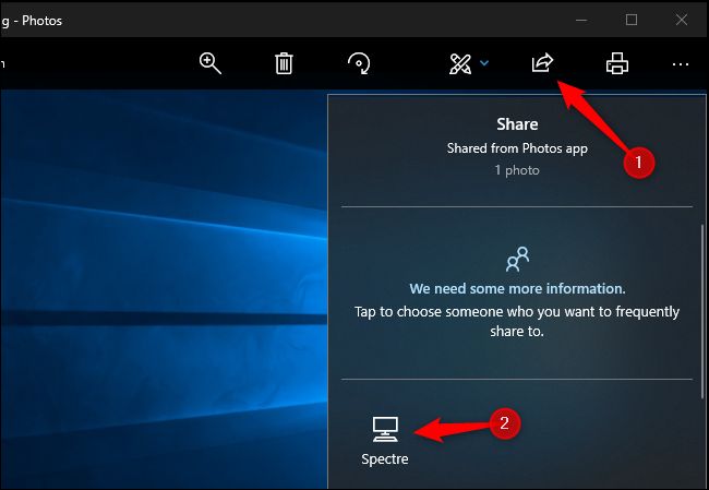 Nola erabili hurbileko partekatzea Windows 10 10
