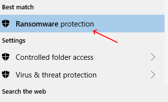 Nola gaitu Ransomware Ransomware-ren babesa sistema eragilean Windows 10
