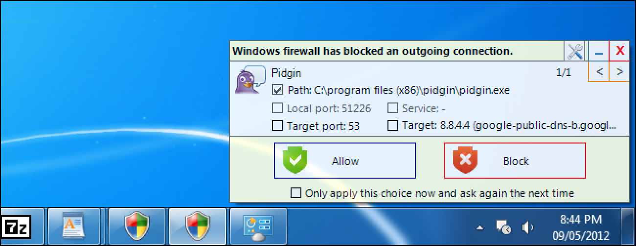 Nola hedatu Windows Firewall eta erraz blokeatu irteerako konexioak
