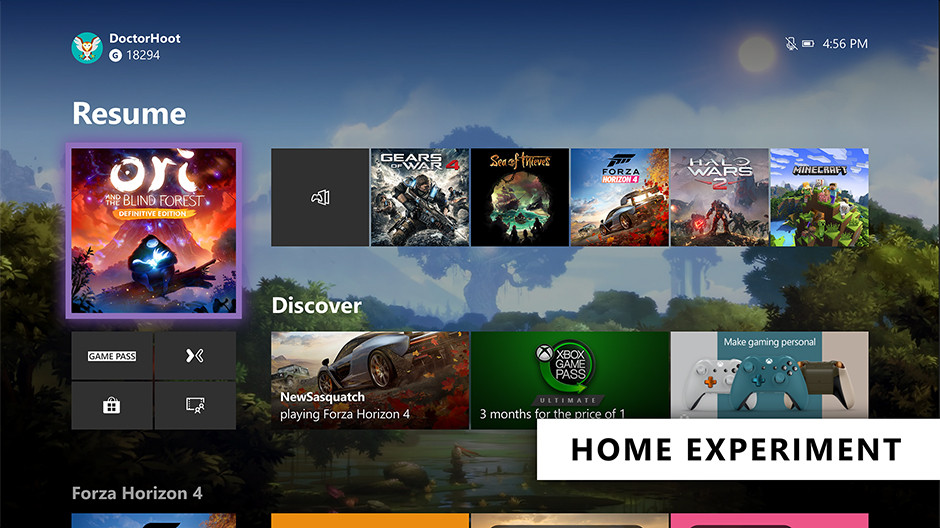 Xbox One arayüzü